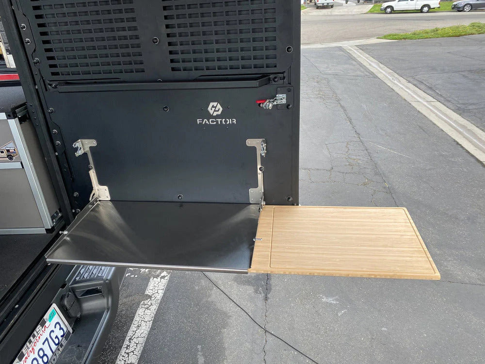 GP FACTOR FULL SIZE FOLDING TABLE WITH BAMBOO CUTTING BOARD